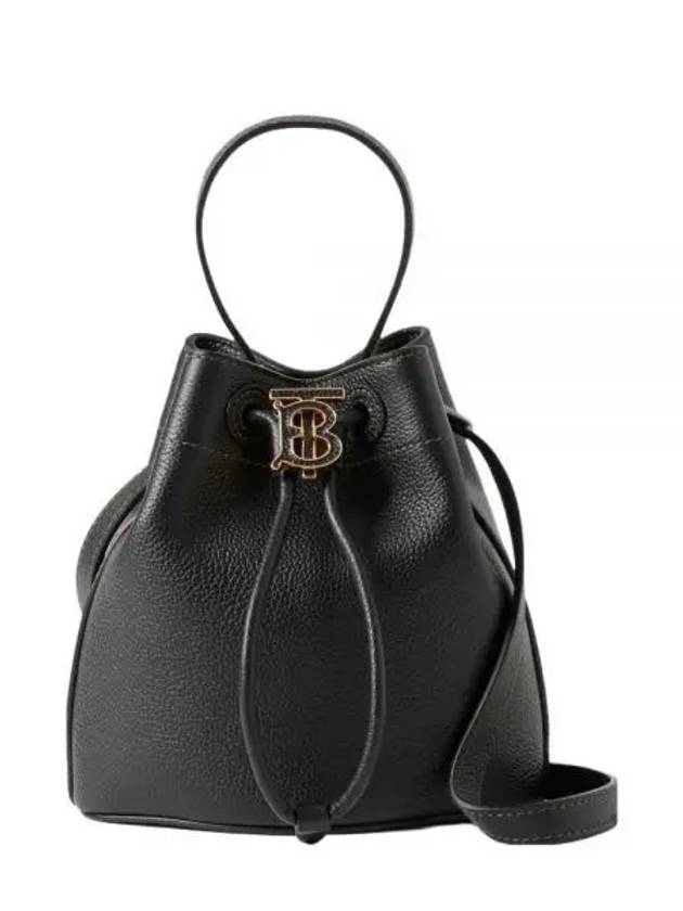 Mini Grainy Leather TB Bucket Bag Black - BURBERRY - BALAAN 2