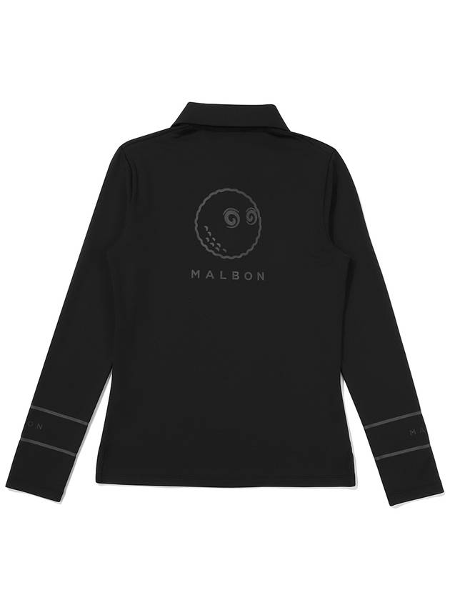 Performance long sleeve t shirt BLACK WOMAN - MALBON GOLF - BALAAN 2