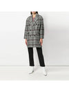 11Th Anniversary Ebra Check Double Coat Grey - ISABEL MARANT - BALAAN 4