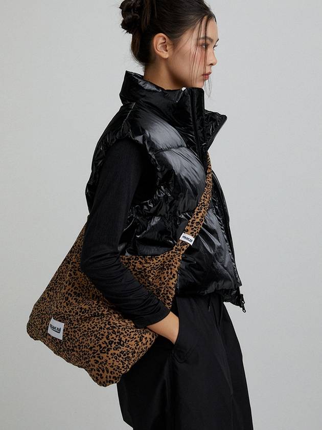 Leopard Corduroy Eco Cross Bag Brown - MACNI - BALAAN 4