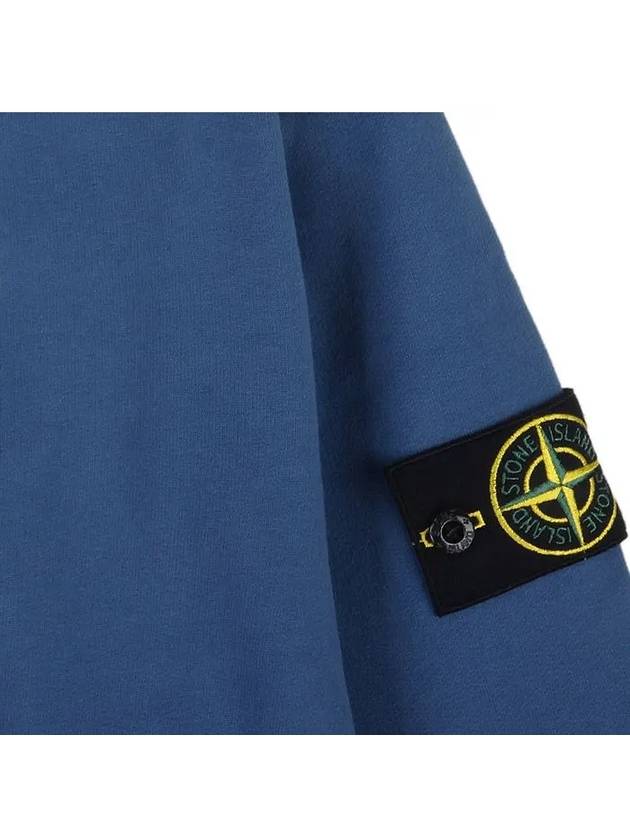 Wappen Patch Crew Neck Cotton Sweatshirt Blue - STONE ISLAND - BALAAN 5