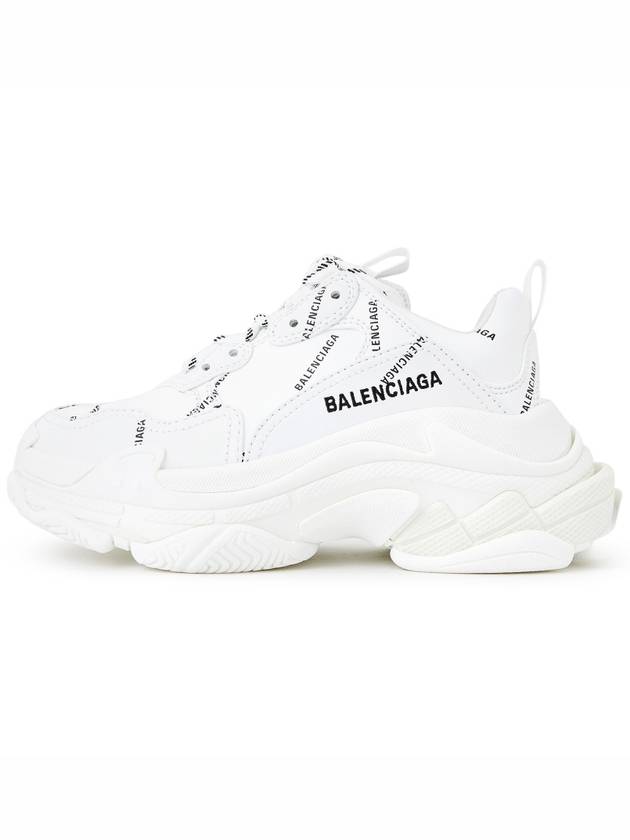 Triple S All-Over Logo Low Top Sneakers White - BALENCIAGA - BALAAN 5