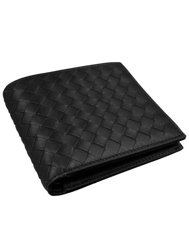 Men's Intrecciato Half Wallet Black - BOTTEGA VENETA - BALAAN 4