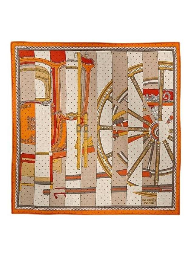 La Berline Bayadere 45 Muffler Orange - HERMES - BALAAN 2