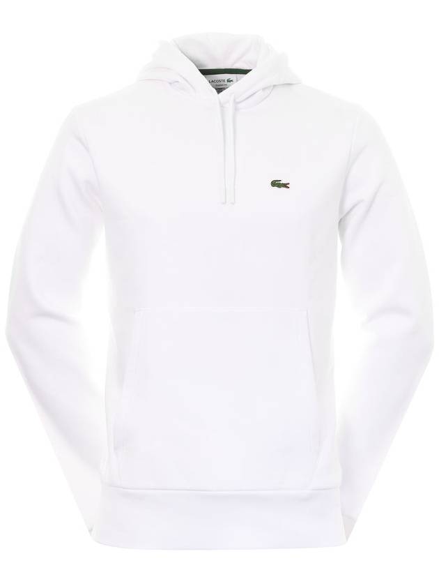 Logo Patch Organic Cotton Hoodie White - LACOSTE - BALAAN 2