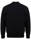 Small Heart Extra Fine Merino Wool Polo Shirt Black - AMI - BALAAN 4