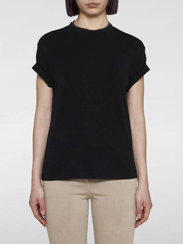 T-shirt basic con monile Brunello Cucinelli - BRUNELLO CUCINELLI - BALAAN 1