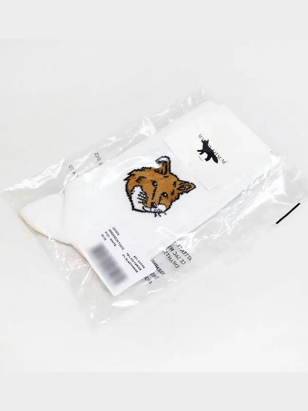 Fox Head Socks White - MAISON KITSUNE - BALAAN 7