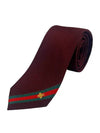 Web Bee Detail Silk Tie Dark Red - GUCCI - BALAAN 3