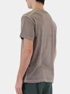 Organic Cotton Short Sleeve T-Shirt Beige - STONE ISLAND - BALAAN 4