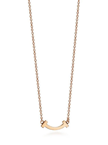 Smile Pendant Micro Necklace Rose Gold - TIFFANY & CO. - BALAAN 1