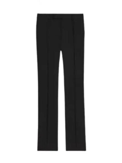 Striped Wool Flare Slacks Black - CELINE - BALAAN 2