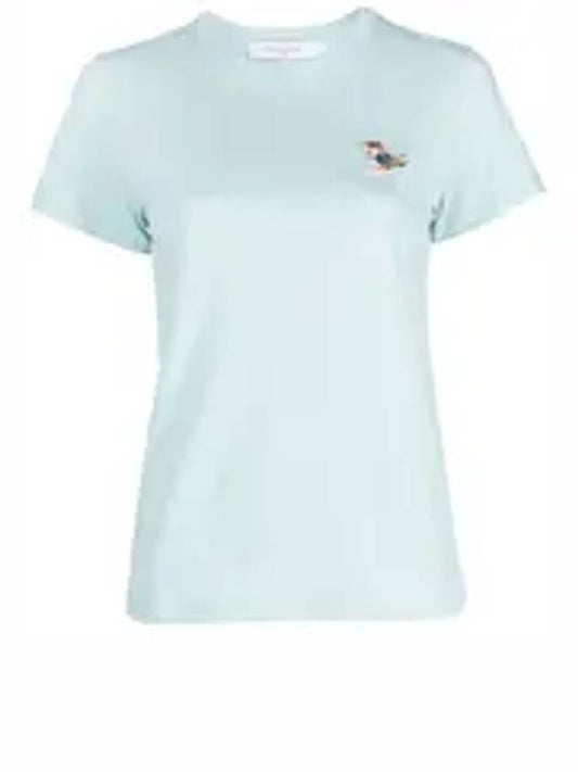 Dressed Fox Patch Short Sleeve T-Shirt Blue - MAISON KITSUNE - BALAAN 2