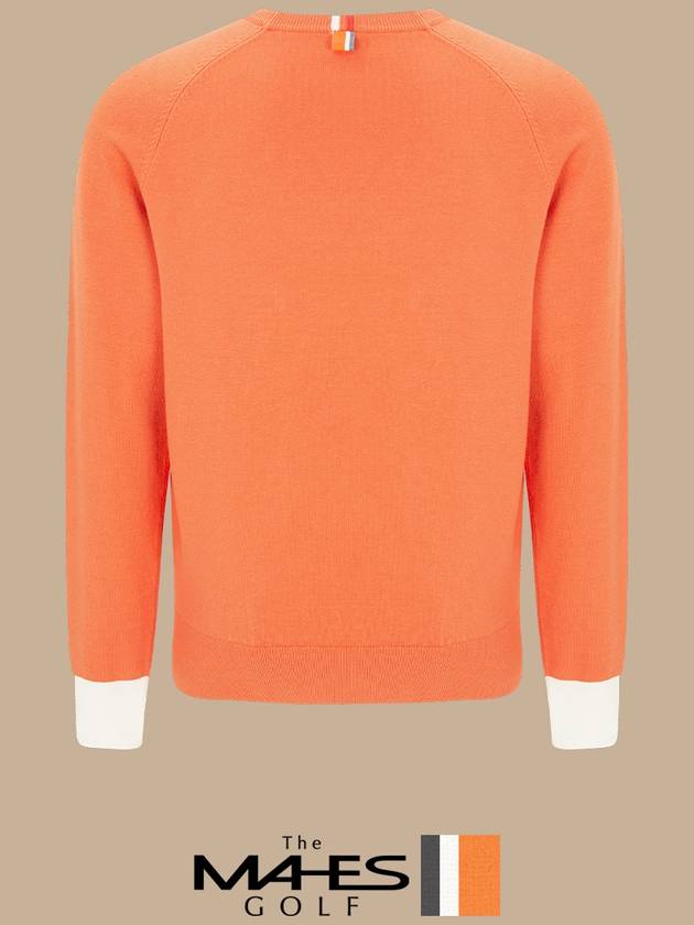 Logo Knit Sweater Orange Orange Label Homme Coral Orange Swing Knit GN30323 - MAHES - BALAAN 2