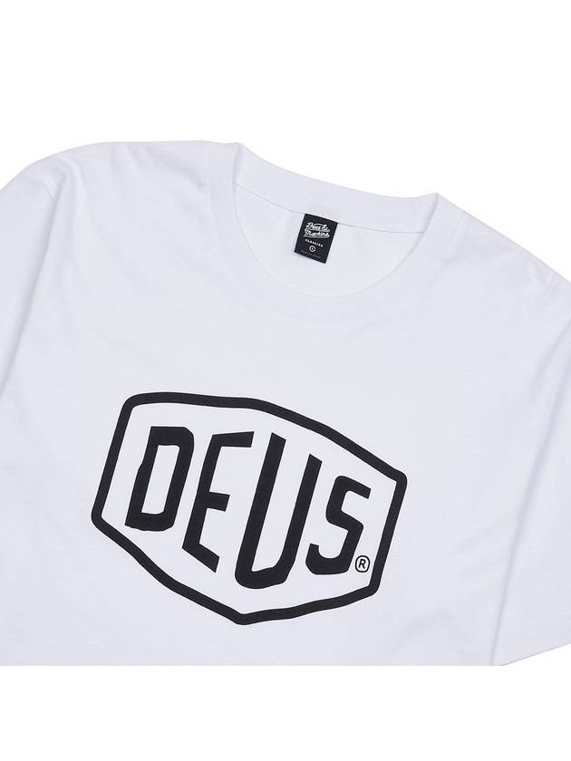 Shield Logo Print Cotton Short Sleeve T-Shirt White - DEUS EX MACHINA - BALAAN 4