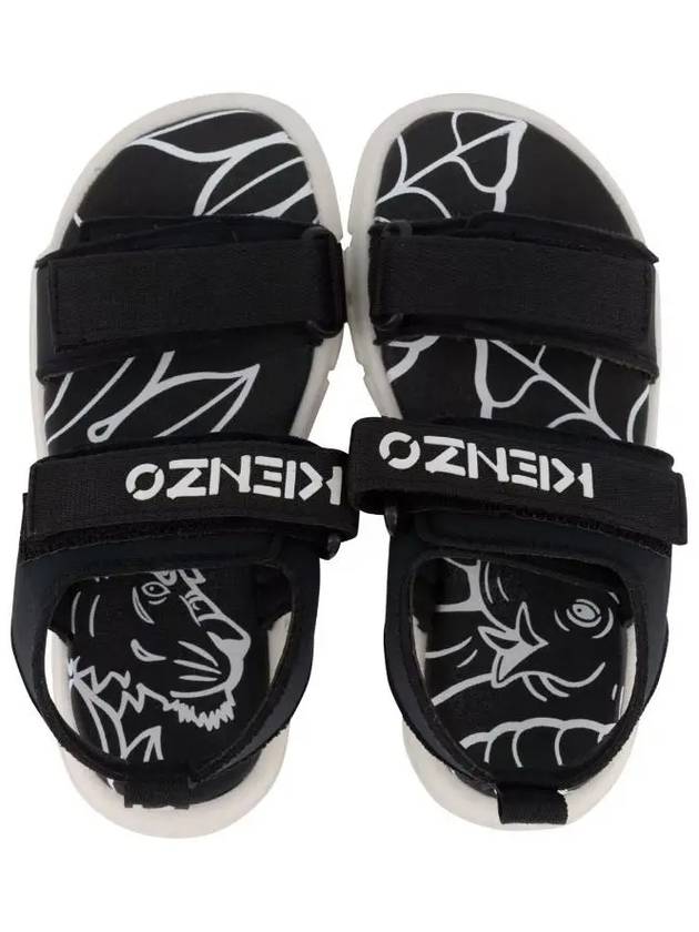 Kids Logo Velcro Sandals Black K59032 09B - KENZO - BALAAN 4