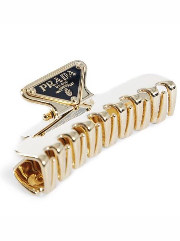 Women's Logo Metal Hair Clip Gold - PRADA - BALAAN 2