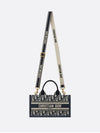 East West Oblique Embroidery Strap Book Tote Bag Blue - DIOR - BALAAN 6