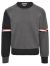 RWB Striped Crew Neck Knit Top Grey - THOM BROWNE - BALAAN 2