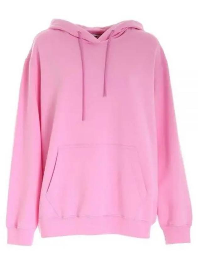 Maxi Logo Cotton Hoodie Pink - MSGM - BALAAN 2