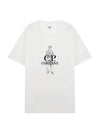 Men's Logo 1020 Jersey British Sailor Short Sleeve T-Shirt White - CP COMPANY - BALAAN 1