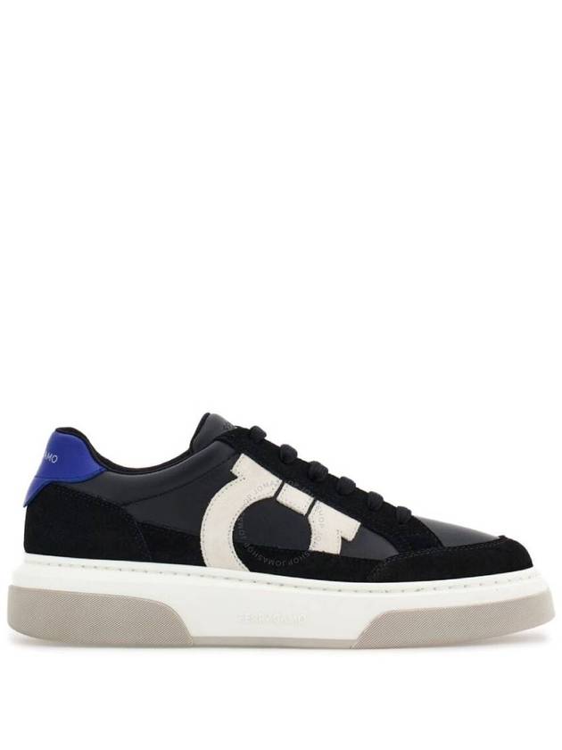 Gancini Outline Low-Top Sneakers Black - SALVATORE FERRAGAMO - BALAAN 2