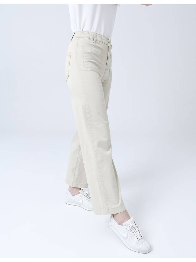 Summer Cotton Span Waist Banding Straight Fit Beige Pants DO3242PT005 - DOYOUKNOWMC GOLF WEAR - BALAAN 3