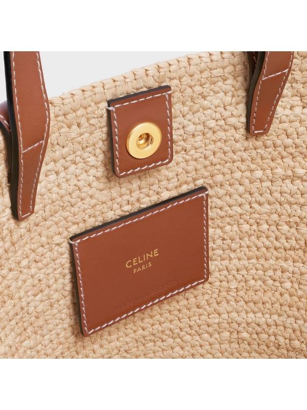 Nano Supple Raffia Tote Bag Beige - CELINE - BALAAN 5