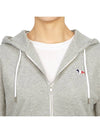 Tricolor Fox Patch Hooded Zip-Up Gray - MAISON KITSUNE - BALAAN.