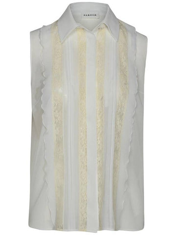 P.A.R.O.S.H. 'Polidori' White Polyester Shirt - P.A.R.O.S.H. - BALAAN 1