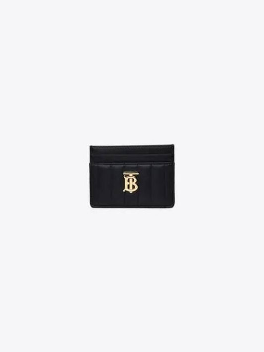 Quilted Leather Lola Card Case Black Light Gold - BURBERRY - BALAAN 2