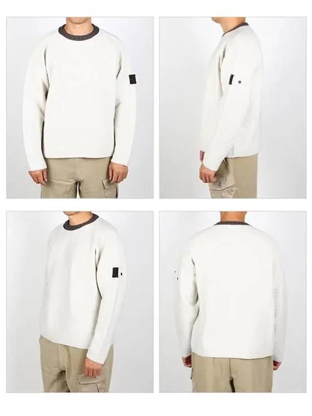 Shadow Project Crewneck Knit Top White - STONE ISLAND - BALAAN 3