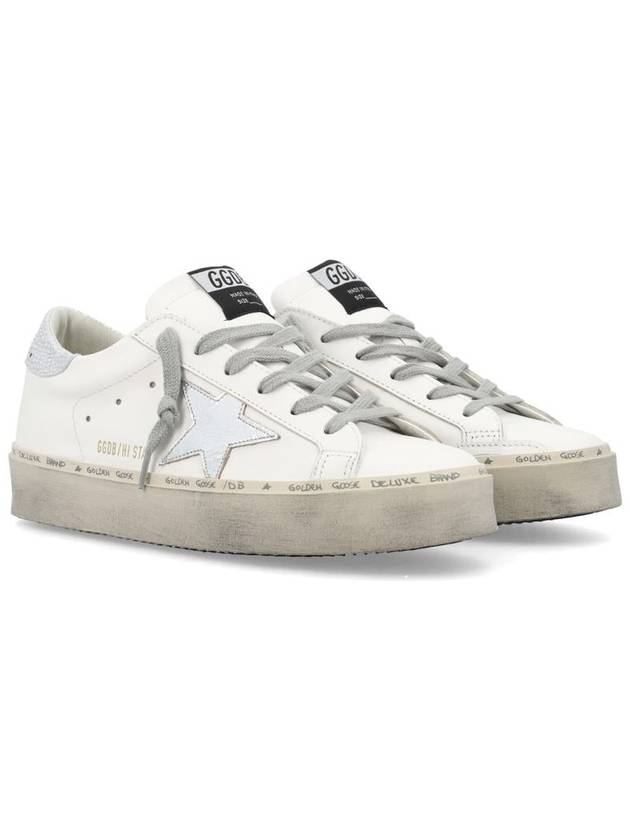 Hi Star White Metallic Silver Heel Tab Sneakers - GOLDEN GOOSE - BALAAN 3