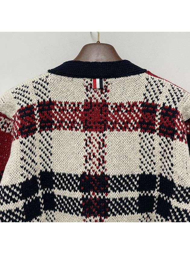 Donegal Tartan Check Cardigan - THOM BROWNE - BALAAN 9