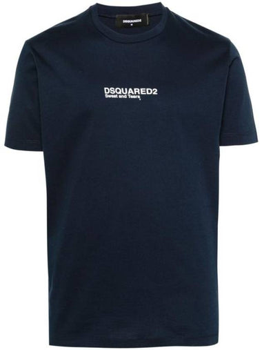 Cool Fit Short Sleeve T-Shirt Navy - DSQUARED2 - BALAAN 1