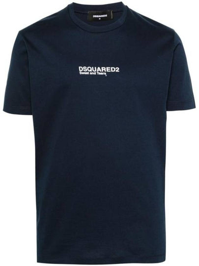 Cool Fit Short Sleeve T-Shirt Navy - DSQUARED2 - BALAAN 2