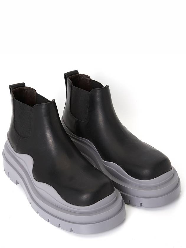 Tire Ankle Chelsea Boots Black Grey - BOTTEGA VENETA - BALAAN 4