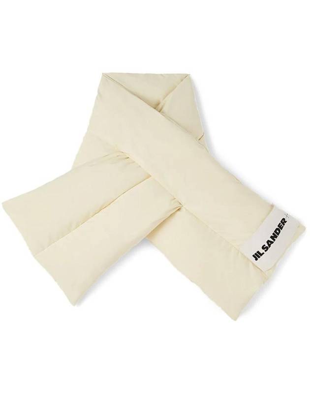 Logo Label Stitched Padded Down Scarf Dune - JIL SANDER - BALAAN 1