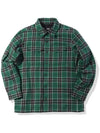 Hunting Flannel Check Long Sleeve Shirt Green - OFFGRID - BALAAN 1