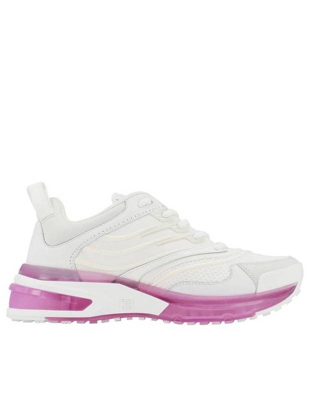 Leather Mesh Low Top Sneakers Pink White - GIVENCHY - BALAAN 1