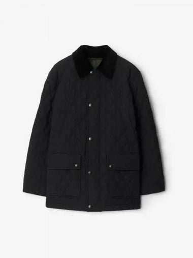 Quilted Nylon Half Jacket Black Snug 314699 - BURBERRY - BALAAN 1