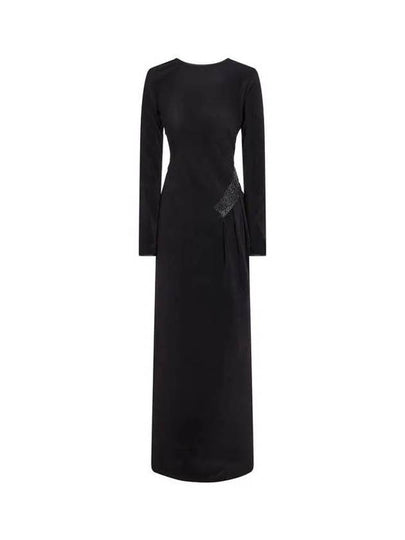 Women s Rhinestone Patch Pleated Dress Black - GIORGIO ARMANI - BALAAN 1