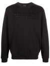 Tonal Logo Crew Neck Sweatshirt Black - MONCLER - BALAAN 2