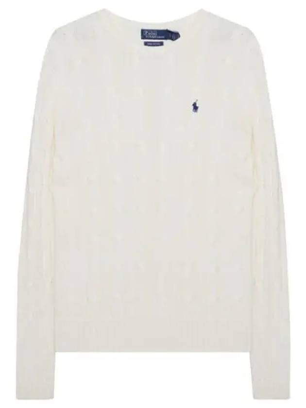 Pony Logo Embroidered Cable Knit Women - POLO RALPH LAUREN - BALAAN 1