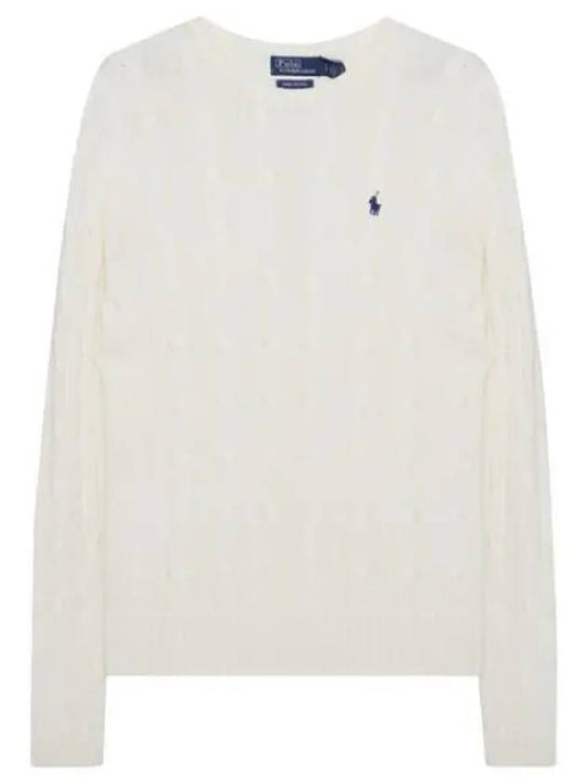 Pony Logo Embroidered Cable Knit Women - POLO RALPH LAUREN - BALAAN 1