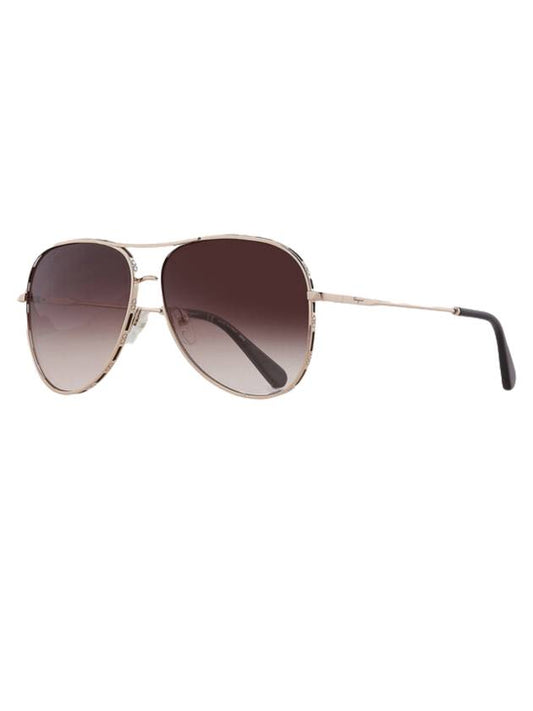 Eyewear Gradient Pilot Sunglasses Brown - SALVATORE FERRAGAMO - BALAAN 1