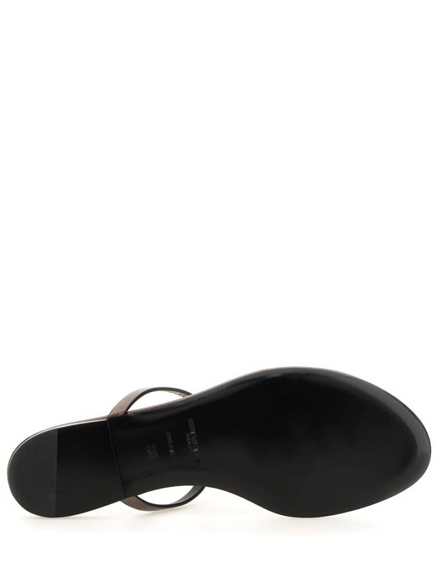 Cassandra Slide Leather Flip Flops Brown - SAINT LAURENT - BALAAN 6