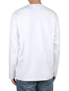 Milano Brushed Logo Long Sleeve T-Shirt White - MSGM - BALAAN 5