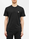 Men's Waffen Logo Patch Short Sleeve T-Shirt Black - STONE ISLAND - BALAAN 3