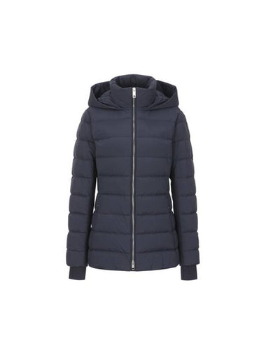 New Bridge Short Goose Down Jacket Navy - BURBERRY - BALAAN 1